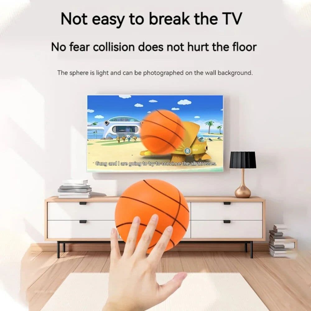image-Foam Basketball Kids Silent Basketball Bouncing Mute Silent Ball Bounce Squeezable Mute Bouncing Basketball