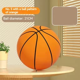 image-Foam Basketball Kids Silent Basketball Bouncing Mute Silent Ball Bounce Squeezable Mute Bouncing Basketball