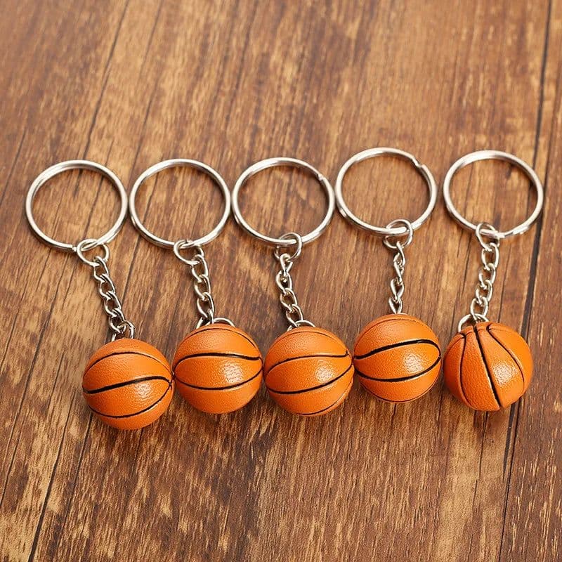 image-Basketball Keychain Ornaments Business Football Gifts Volleyball Football Beach Ball Key Chain Chains Rings Sport K6072