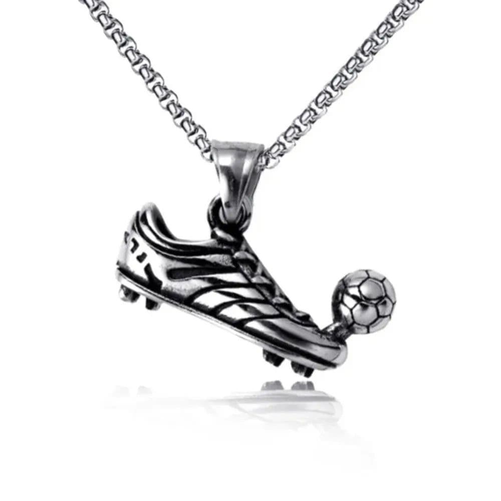 image-Sports shoes, football necklace jewelry, men's necklace pendant