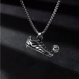 image-Sports shoes, football necklace jewelry, men's necklace pendant