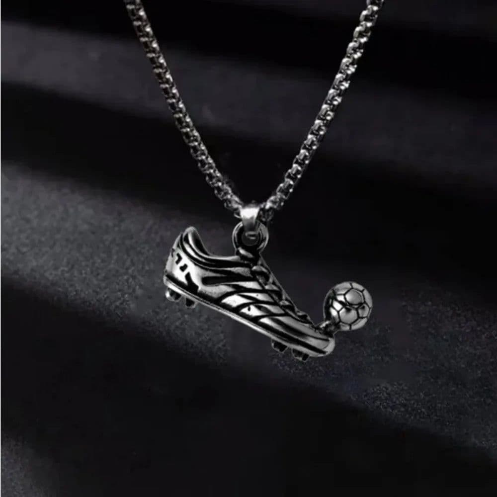 image-Sports shoes, football necklace jewelry, men's necklace pendant
