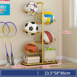 image-Indoor Children Basketball Storage Rack Put Ball Football Storage Basket Placed Rack Kindergarten Volleyball Stand Holder Space