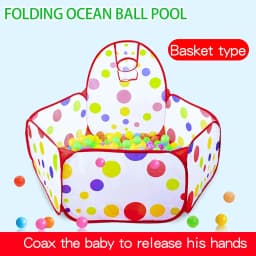 image-Children's ocean ball pool with basketball basket Bobo pool toy 0.9M (excluding ball)