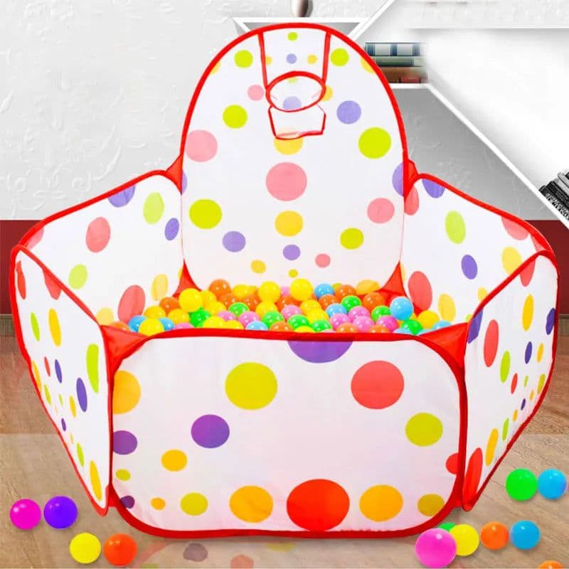 image-Children's ocean ball pool with basketball basket Bobo pool toy 0.9M (excluding ball)
