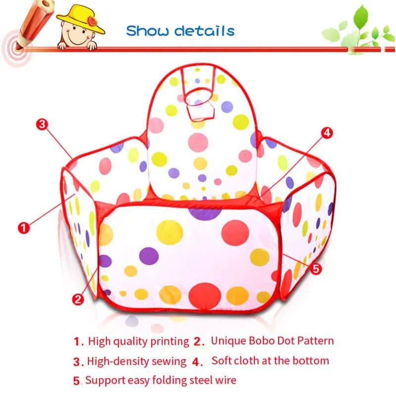 image-Children's ocean ball pool with basketball basket Bobo pool toy 0.9M (excluding ball)