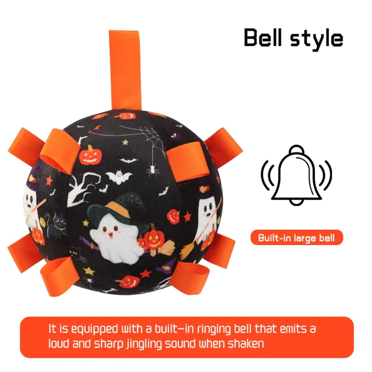image-New Pet Bell Sound Toy Ball Dog Outdoor Interactive Training Play Football