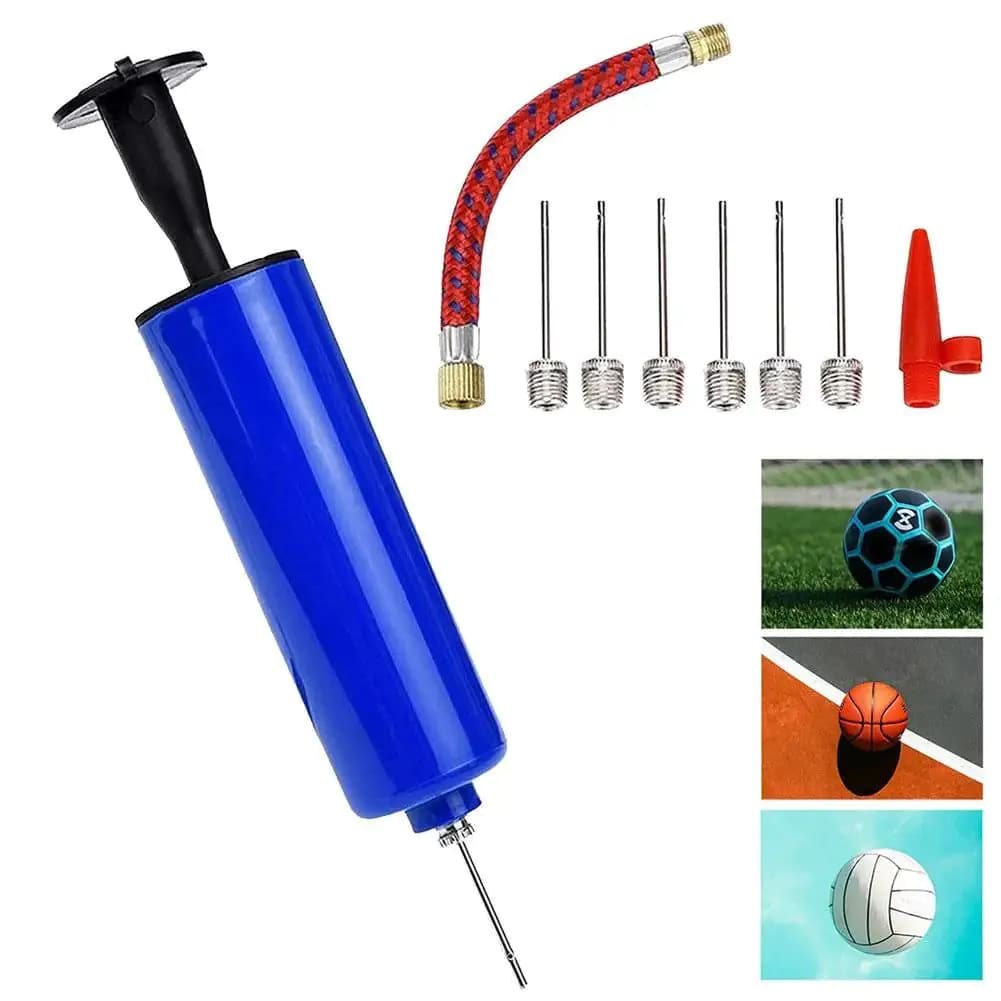 image-Flexible Hose Ball Pump Hand Pump Inflator Portable Basketball Pump Football Inflating with Pump Volleyball Hose Push Air