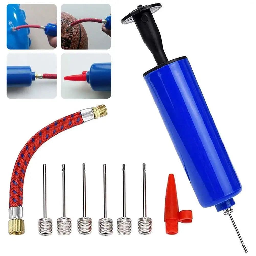 image-Flexible Hose Ball Pump Hand Pump Inflator Portable Basketball Pump Football Inflating with Pump Volleyball Hose Push Air