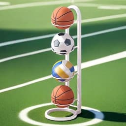 image-Indoor Children Basketball Storage Rack Put Ball Football Storage Basket Placed Rack Kindergarten Volleyball Stand Holder Space