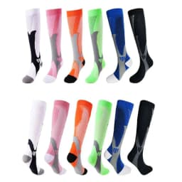 image-Running Men Women Compression Socks For Football Anti Fatigue Pain Relief 20-30 mmhg Black Compression Socks Fit For Sport Socks