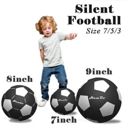 image-Silent Football Size 7# 5# 3# for Adults /Children Indoor Soccer Foam Ball Train Airless Football Mute Bouncing Ball Silent Ball