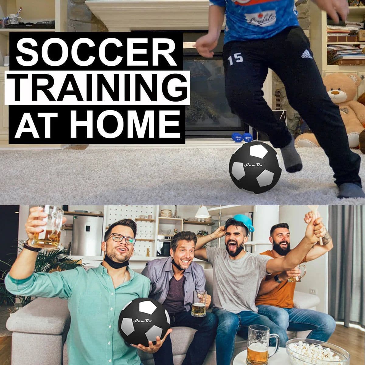 image-Silent Football Size 7# 5# 3# for Adults /Children Indoor Soccer Foam Ball Train Airless Football Mute Bouncing Ball Silent Ball