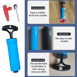 image-Ball Pump Set Flexible Hose Volleyball Football Basketball With Needle Sports Ball Hand Air Pump Durable Balloon Ball Inflator