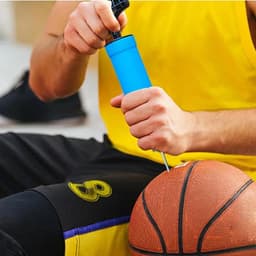 image-Ball Pump Set Flexible Hose Volleyball Football Basketball With Needle Sports Ball Hand Air Pump Durable Balloon Ball Inflator