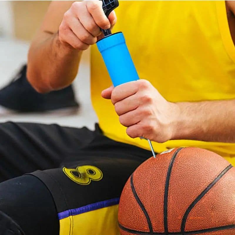 image-Ball Pump Set Flexible Hose Volleyball Football Basketball With Needle Sports Ball Hand Air Pump Durable Balloon Ball Inflator