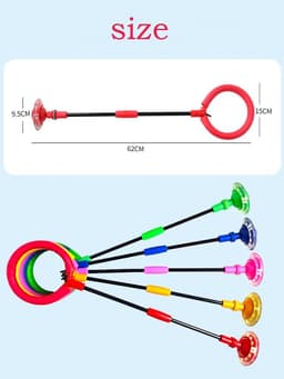 image-Bounce Ball Elastic Flash Ball Self luminous Adult Children Rotation Jump Ring Fitness Set Foot Single Leg Swing Ball New Gift
