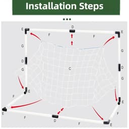 image-New Football Goal Sports Toy Foldable Children's Football Gate with Pump & Ball Portable Soccer Goal Outdoor Football Training