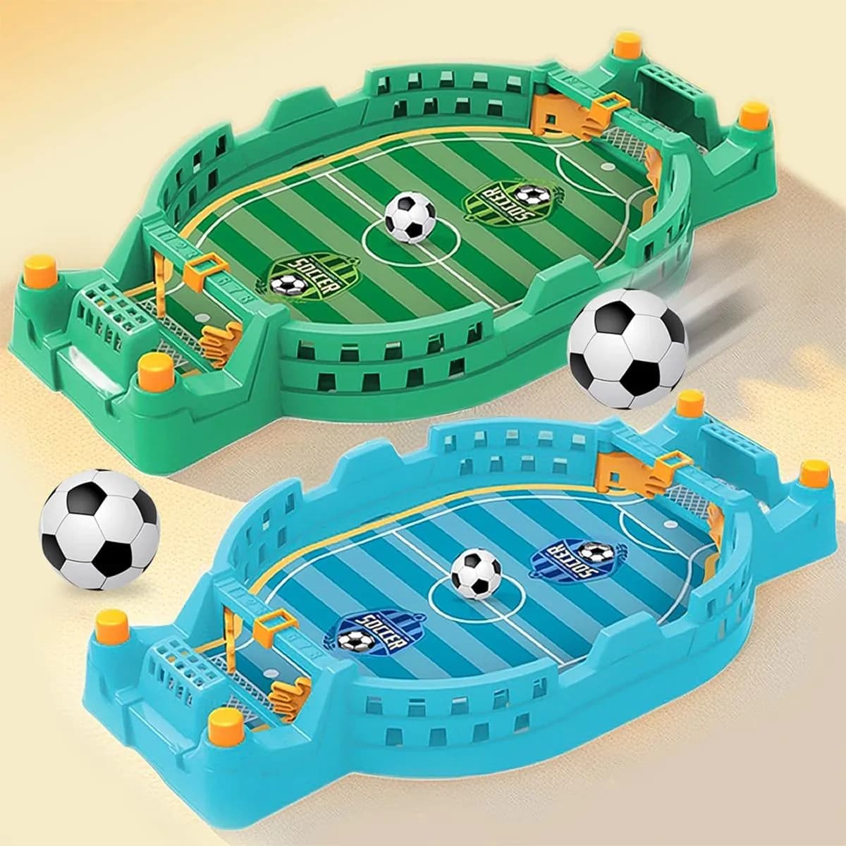 image-Football Table Mini Tabletop Interactive Game, Soccer Tabletops Competition Sports Games Desktop Catapult Toys for Family Game