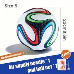 image-Football for Men and Women 2014 Match Size 5 Pu Adult Futebol Outdoor Sports Training Ball Professional Thickened Team Soccer