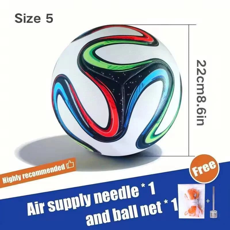 image-Football for Men and Women 2014 Match Size 5 Pu Adult Futebol Outdoor Sports Training Ball Professional Thickened Team Soccer