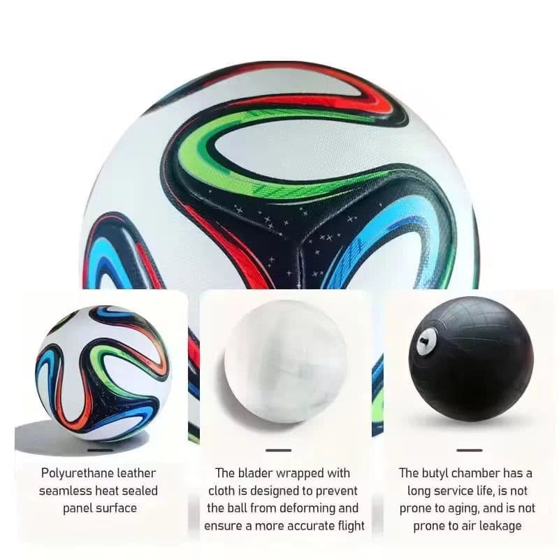 image-Football for Men and Women 2014 Match Size 5 Pu Adult Futebol Outdoor Sports Training Ball Professional Thickened Team Soccer