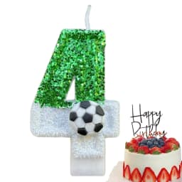 image-Football Birthday Number Candles, Candle Numbers for Cakes, Decorative Number Candles, Cake Topper Decoration for Birthday