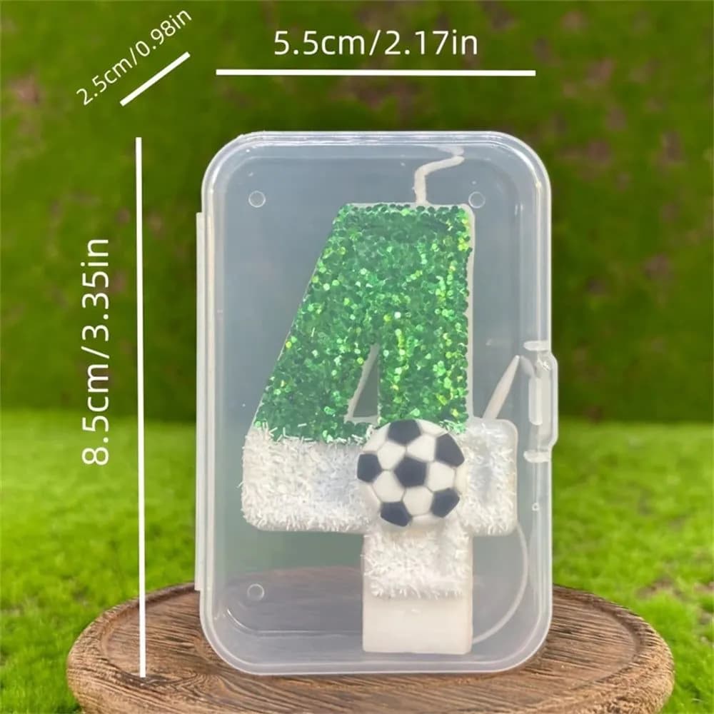 image-Football Birthday Number Candles, Candle Numbers for Cakes, Decorative Number Candles, Cake Topper Decoration for Birthday