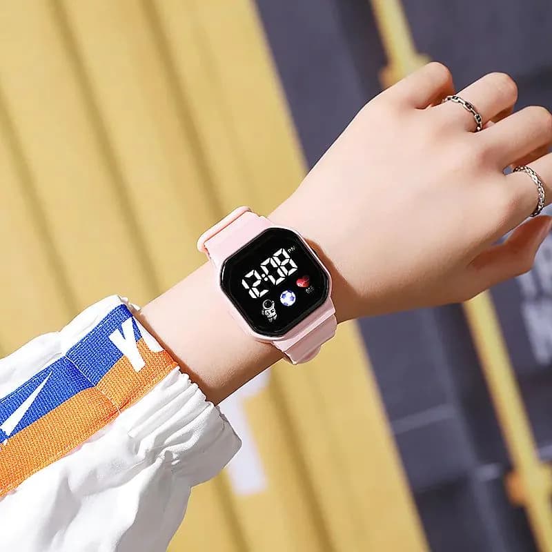 image-Kids Watch Sport LED Digital Watches Football Silicone Strap Waterproof Electronic Wristwatch for Children Boys Girls Gifts