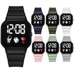 image-Kids Watch Sport LED Digital Watches Football Silicone Strap Waterproof Electronic Wristwatch for Children Boys Girls Gifts