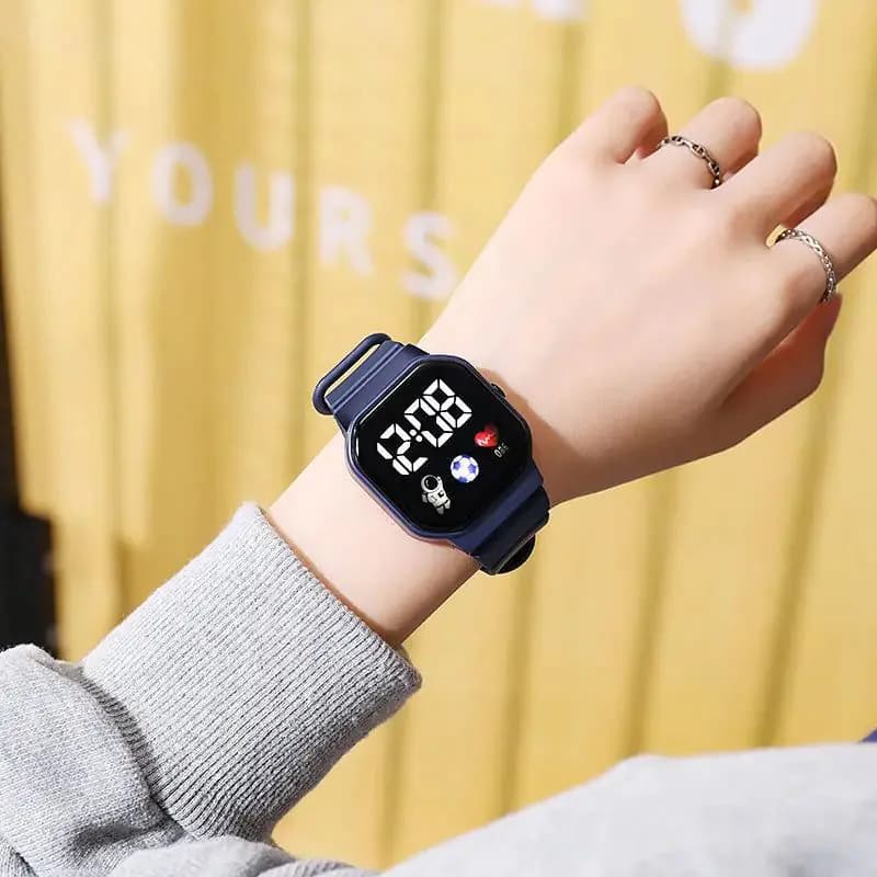 image-Kids Watch Sport LED Digital Watches Football Silicone Strap Waterproof Electronic Wristwatch for Children Boys Girls Gifts