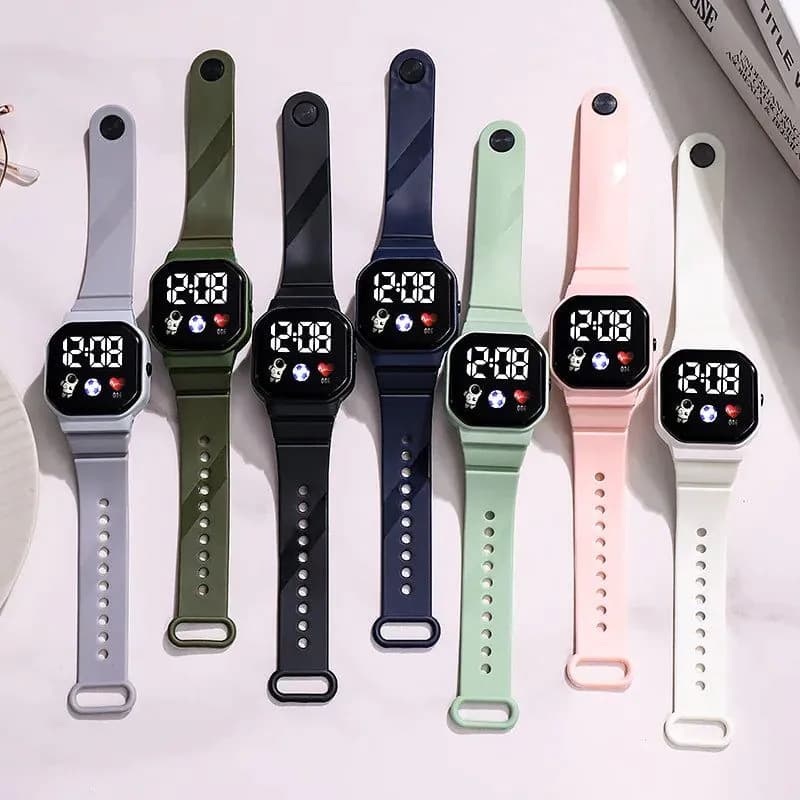 image-Kids Watch Sport LED Digital Watches Football Silicone Strap Waterproof Electronic Wristwatch for Children Boys Girls Gifts