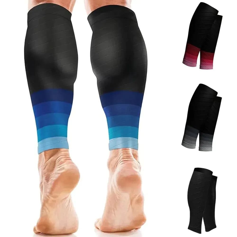 image-1Pair Calf Support Compression Sleeves for Women Men Running 20-30mmHg Footless Leg Socks Outdoor Sports Marathon