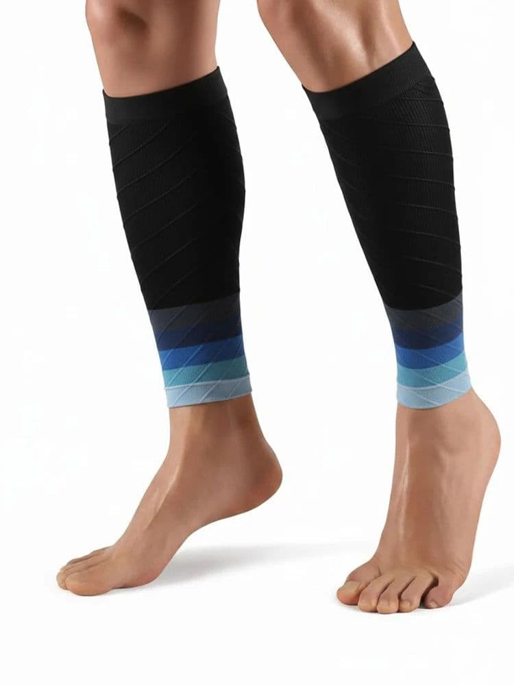 image-1Pair Calf Support Compression Sleeves for Women Men Running 20-30mmHg Footless Leg Socks Outdoor Sports Marathon