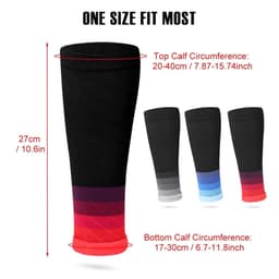 image-1Pair Calf Support Compression Sleeves for Women Men Running 20-30mmHg Footless Leg Socks Outdoor Sports Marathon