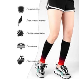 image-1Pair Calf Support Compression Sleeves for Women Men Running 20-30mmHg Footless Leg Socks Outdoor Sports Marathon