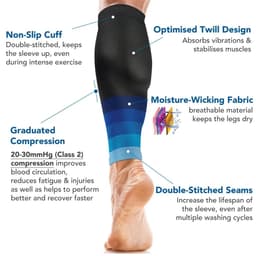 image-1Pair Calf Support Compression Sleeves for Women Men Running 20-30mmHg Footless Leg Socks Outdoor Sports Marathon