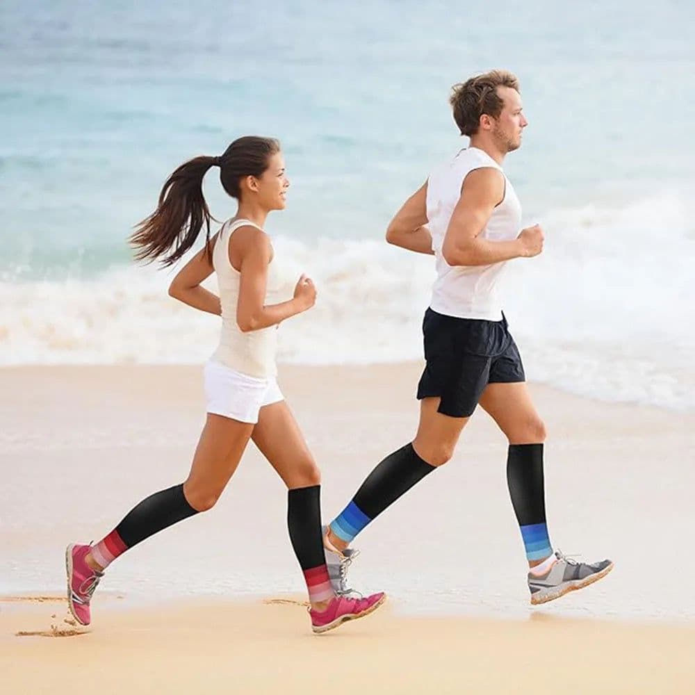 image-1Pair Calf Support Compression Sleeves for Women Men Running 20-30mmHg Footless Leg Socks Outdoor Sports Marathon