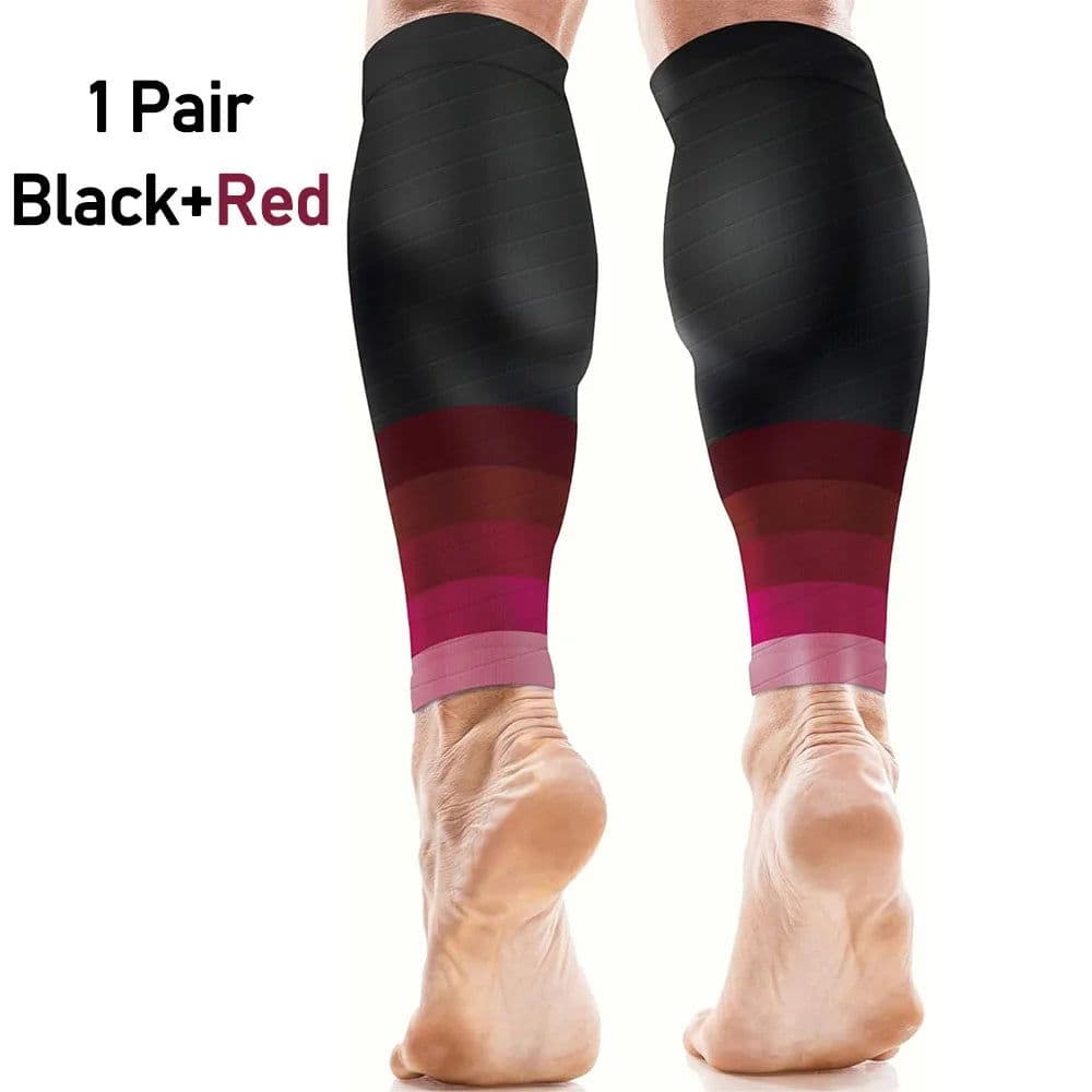 image-1Pair Calf Support Compression Sleeves for Women Men Running 20-30mmHg Footless Leg Socks Outdoor Sports Marathon