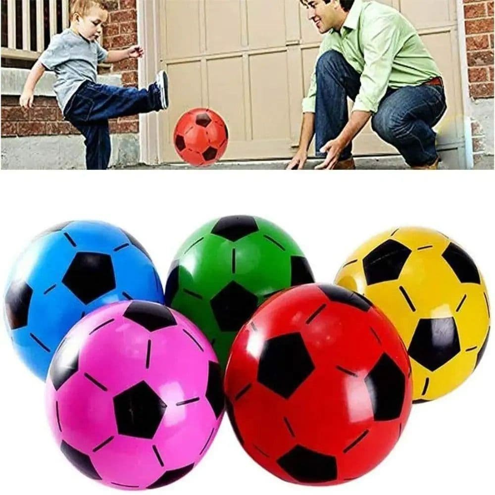 image-Inflatable Football Kids Sports Beach Ball Elastic Rubber Children Toy Balls Outdoor Games Beach Sport Ball Toys