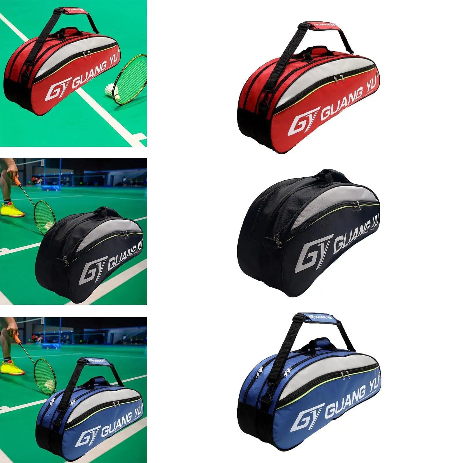 image-Badminton Racket Carry Bag, Racquet Carrying Bag, Tennis Sports Backpack for