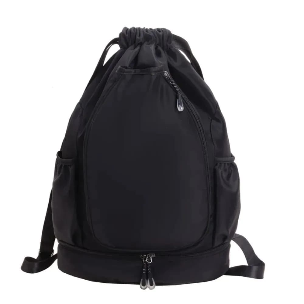 image-2 Rackets Tennis Racket Backpack with Shoes Pocket Waterproof Badminton Sports Bag Drawstring Closure Adjustable Strap Gym Pack