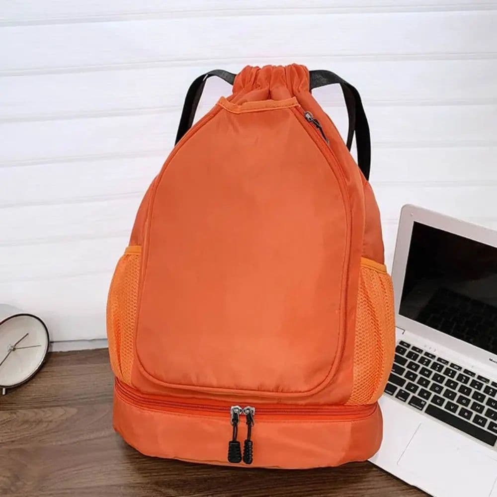 image-2 Rackets Tennis Racket Backpack with Shoes Pocket Waterproof Badminton Sports Bag Drawstring Closure Adjustable Strap Gym Pack