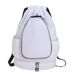 image-2 Rackets Tennis Racket Backpack with Shoes Pocket Waterproof Badminton Sports Bag Drawstring Closure Adjustable Strap Gym Pack