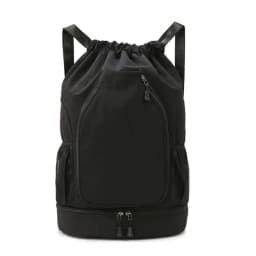image-2 Rackets Tennis Racket Backpack with Shoes Pocket Waterproof Badminton Sports Bag Large Capacity Drawstring Closure Gym Pack