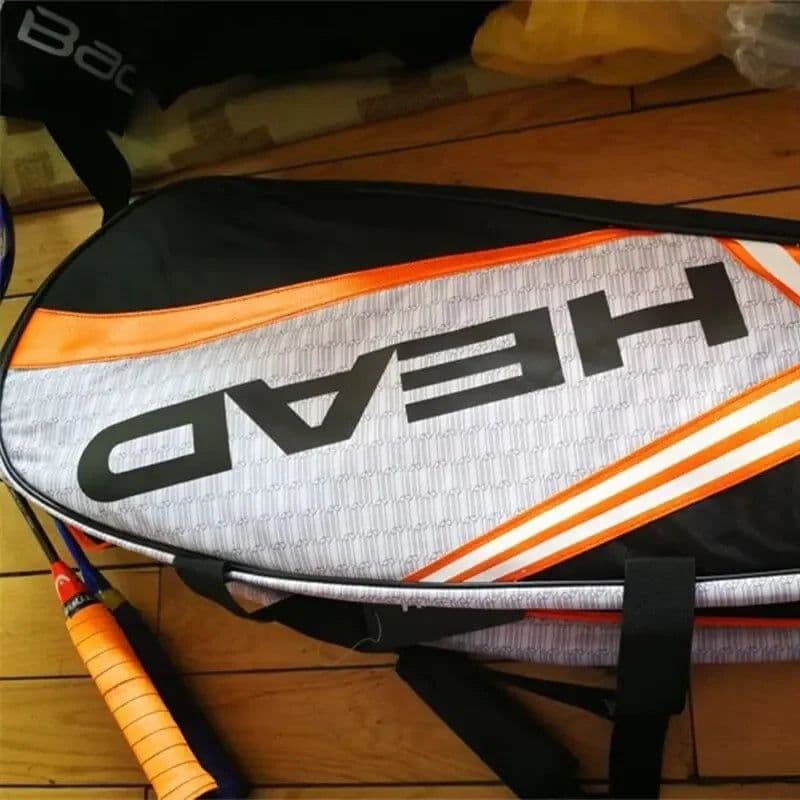 image-HEAD Large Capacity Tennis Rackets Bag 3-6 Pieces Tennis Backpack Gymbag Squash Racquet Badminton Bag With Separated Shoes Bag