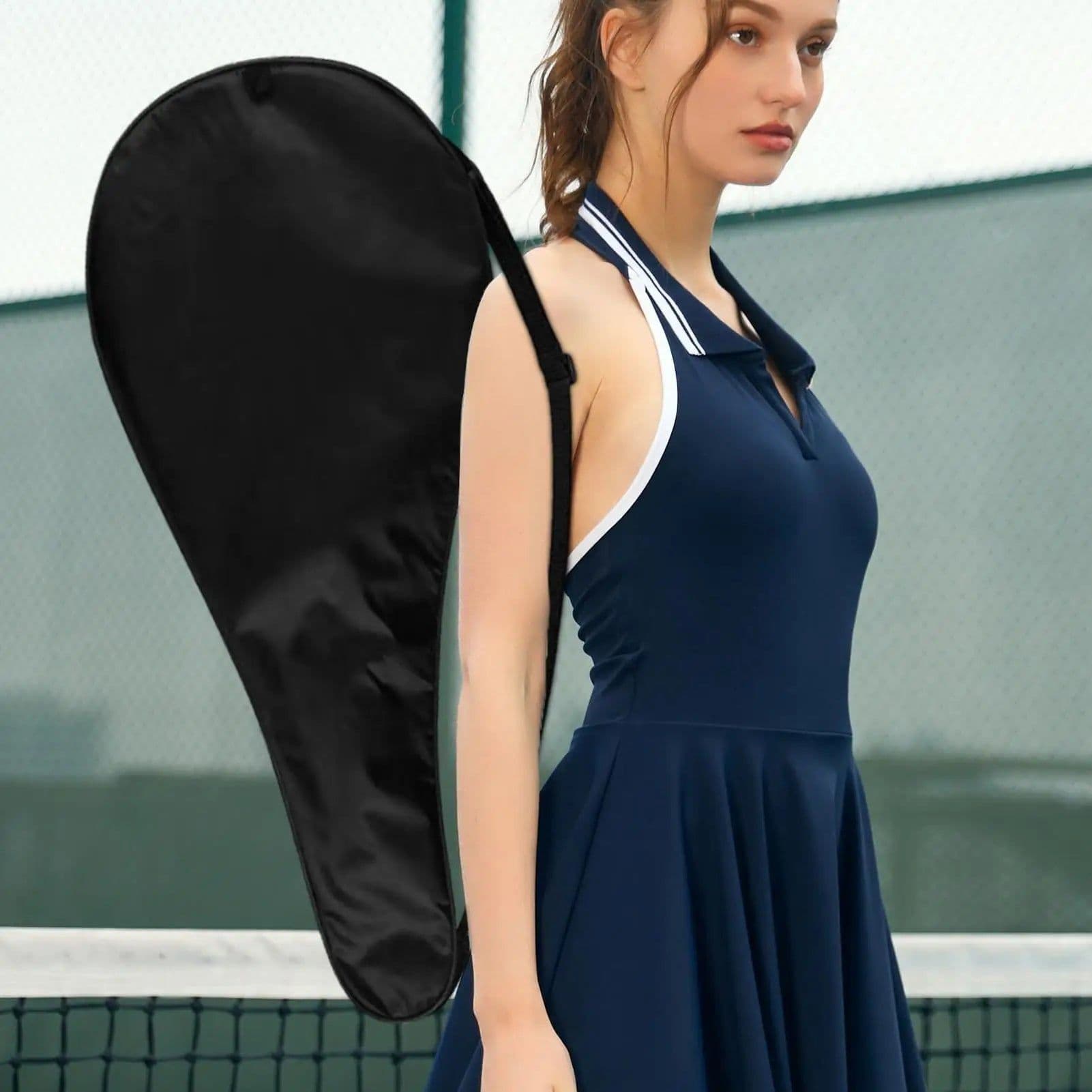 image-Tennis Racquet Bag Badminton Racket Carrying Bag Tennis Racquet Carrying Pouch for Gym Competition Badminton Training Equipment