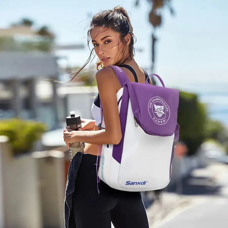 image-Tennis Paddle Backpack Waterproof Badminton Racket Bag Padel Racquetball Carrying Handbag Man Large Capacity Sport Bags Foldable