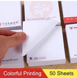 image-50 Books Free Custom LOGO Notepad Index Sticky Memo Pad Notes Gift for School / Business