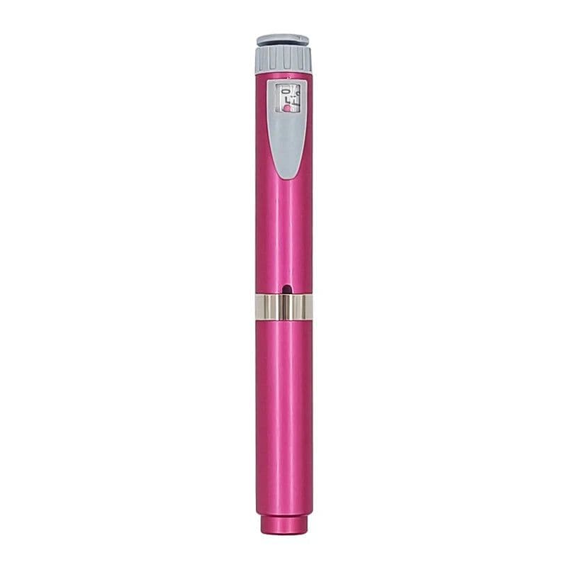 image-Metal Reusable V2 0-60IU Injection Pen with Pen case Adjustable 3ml Cartridge Injector Pen